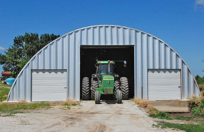 Farm Storage Quonset Buildings made by Longlife Steel 